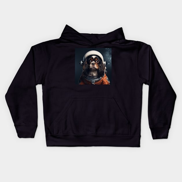 Astro Dog - English Toy Spaniel Kids Hoodie by Merchgard